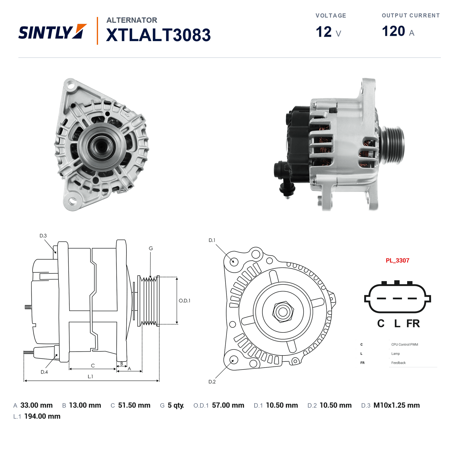 Alternator XTLALT3083