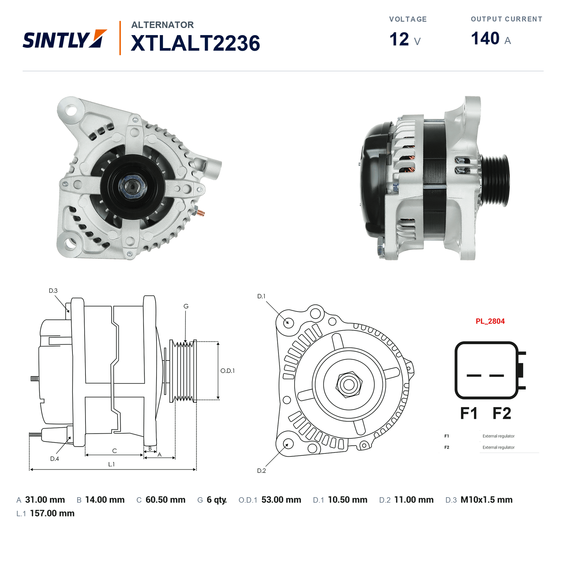 Alternator XTLALT2236