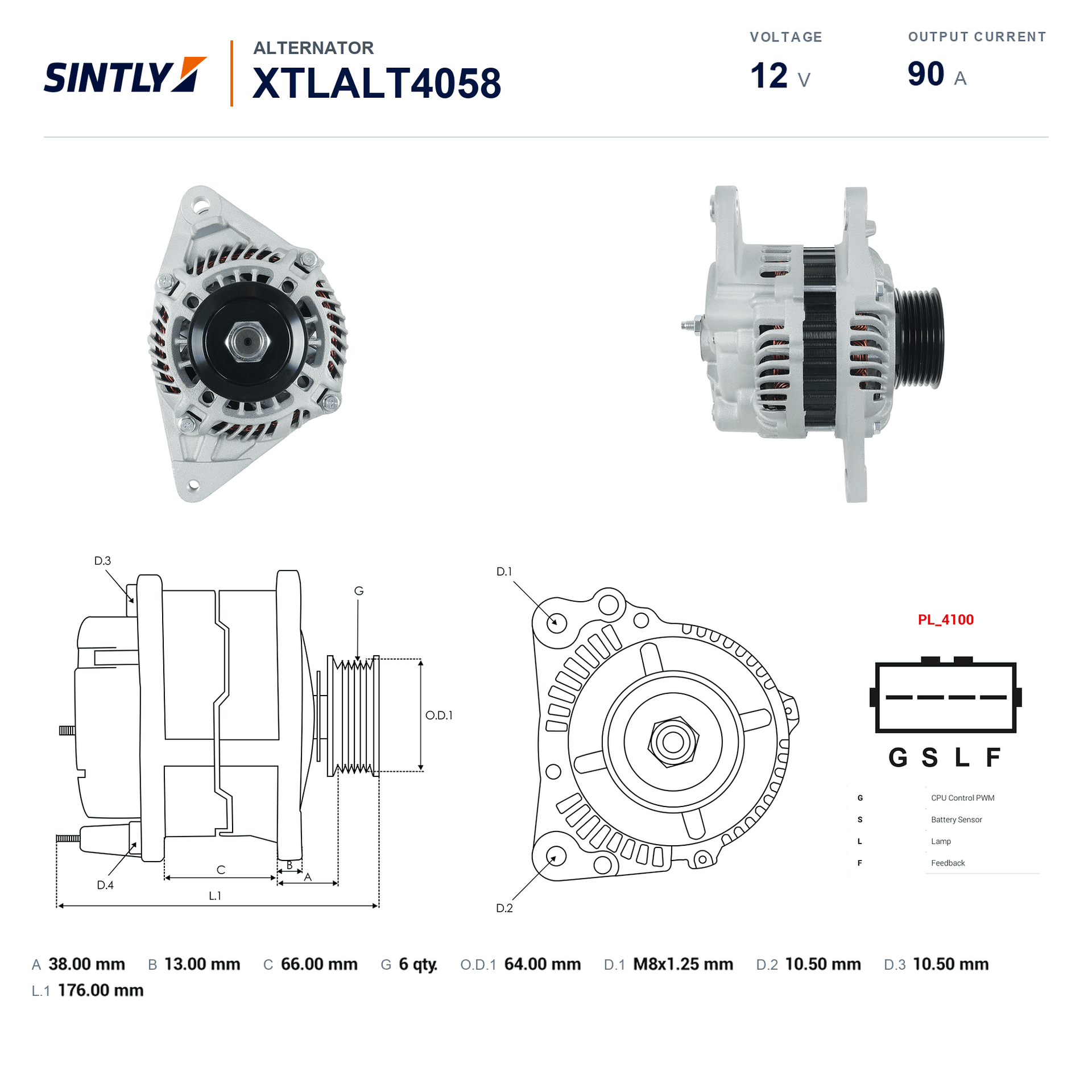 Alternator XTLALT4058