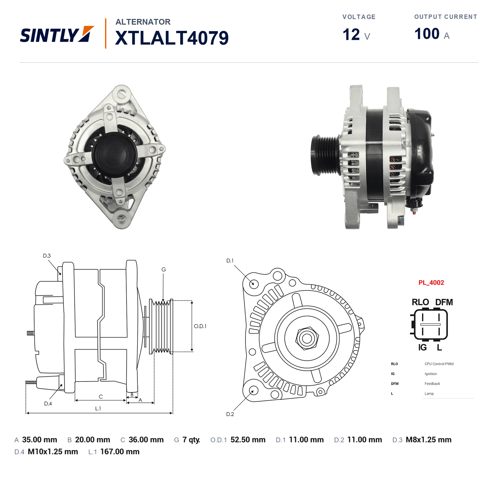 Alternator XTLALT4079