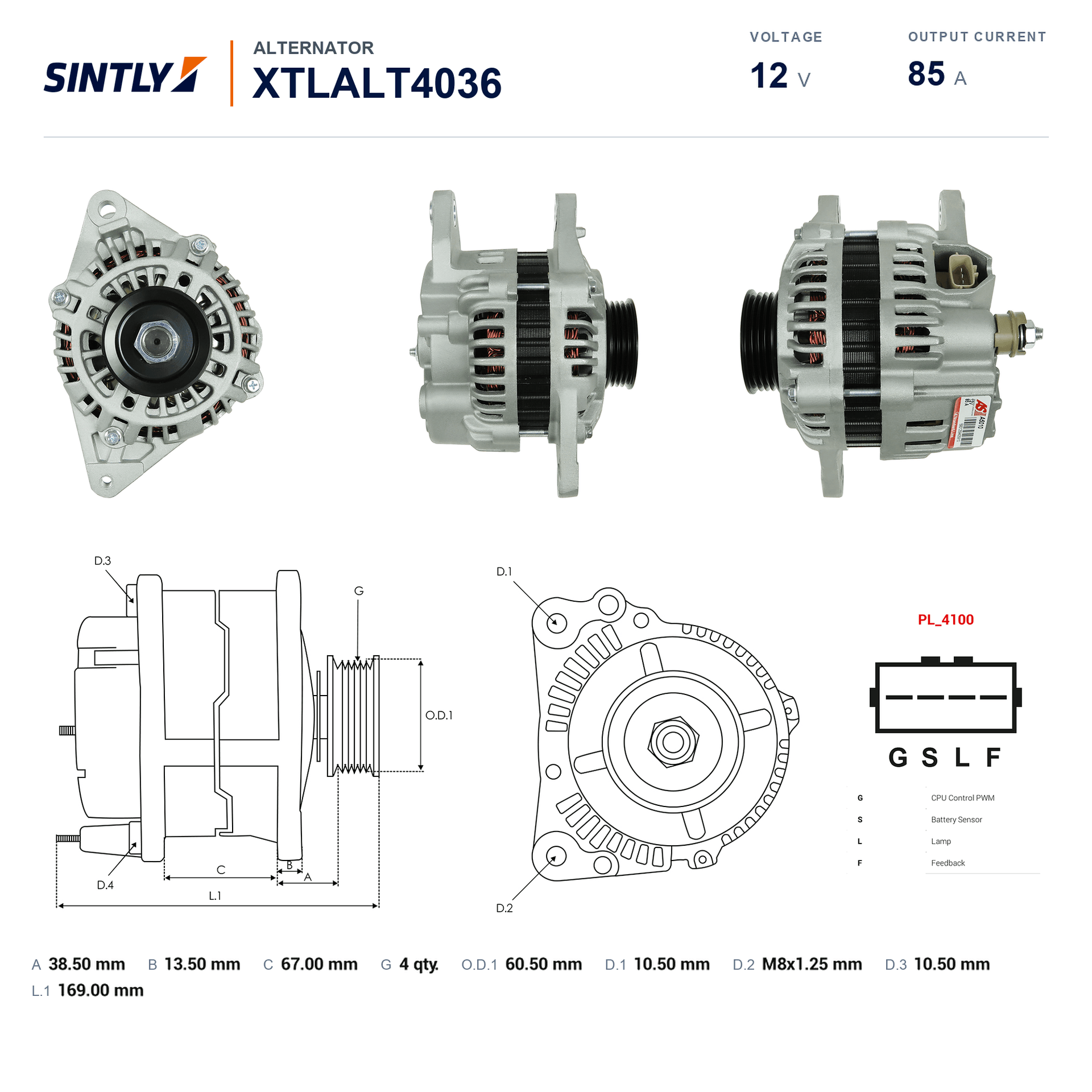 Alternator XTLALT4036