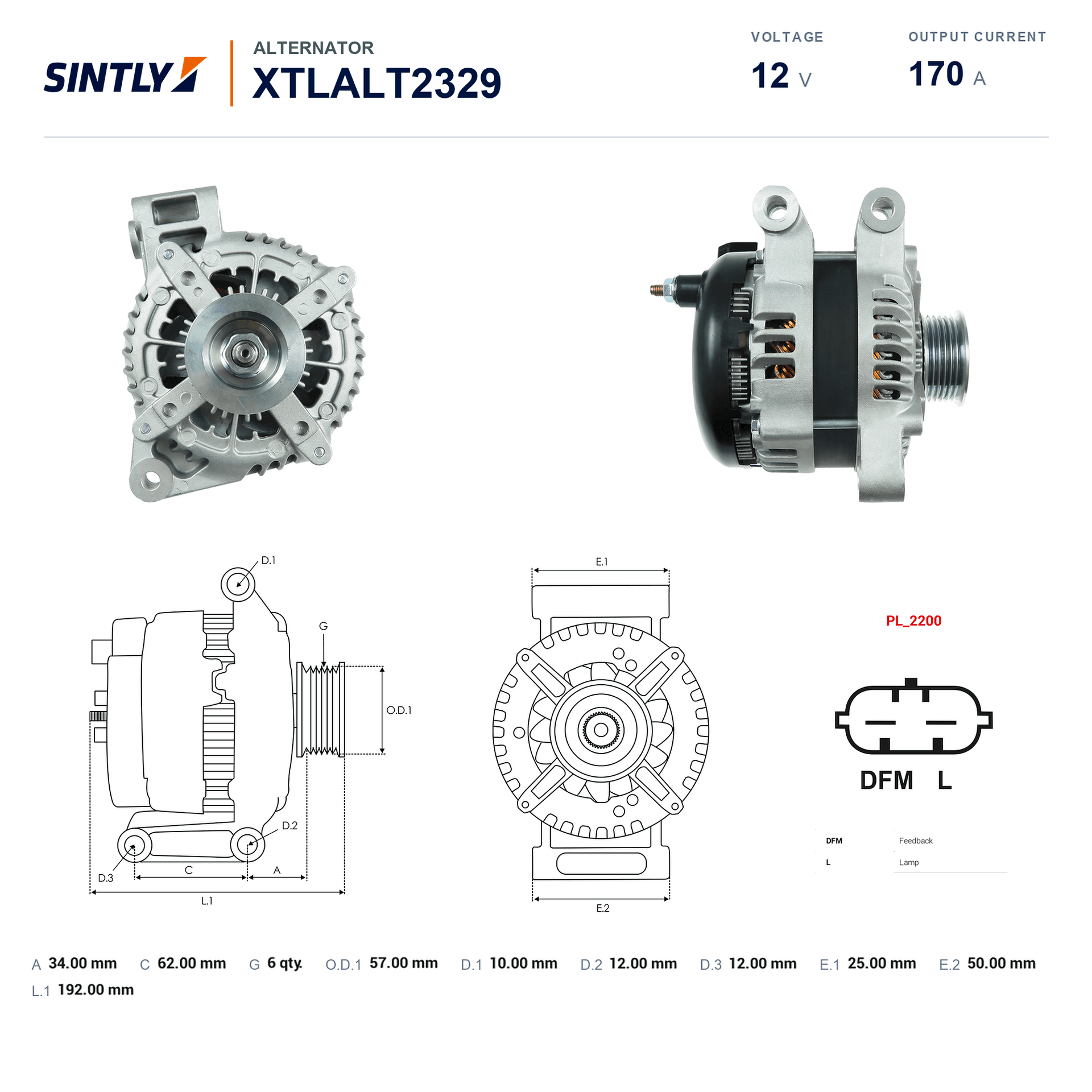 Alternator XTLALT2329