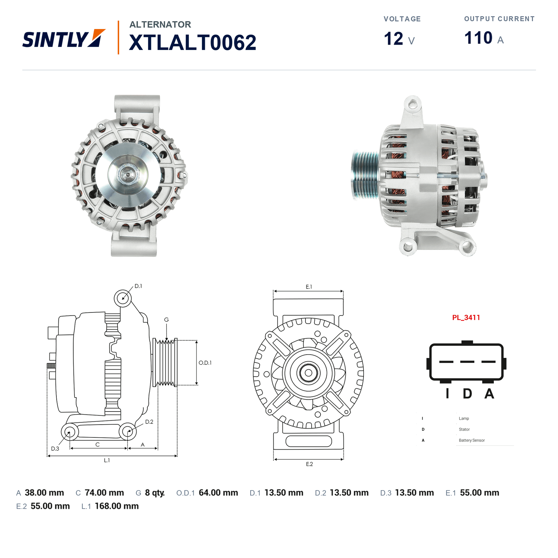 Alternator XTLALT0062