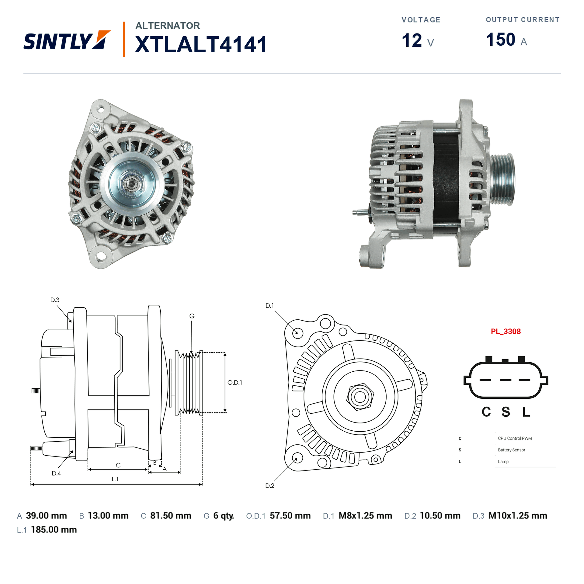 Alternator XTLALT4141