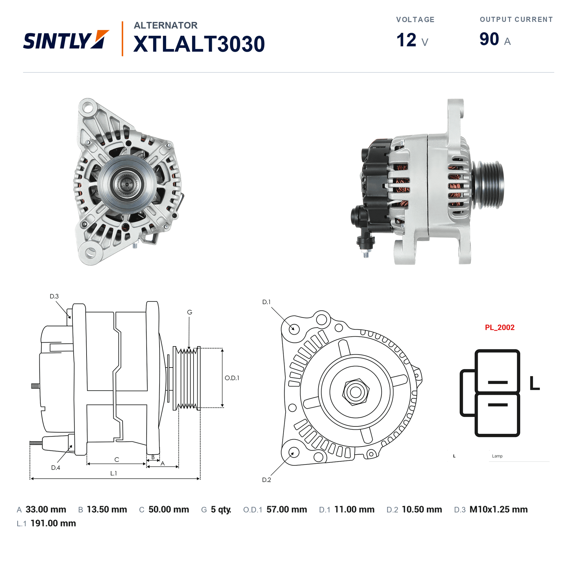 Alternator XTLALT3030