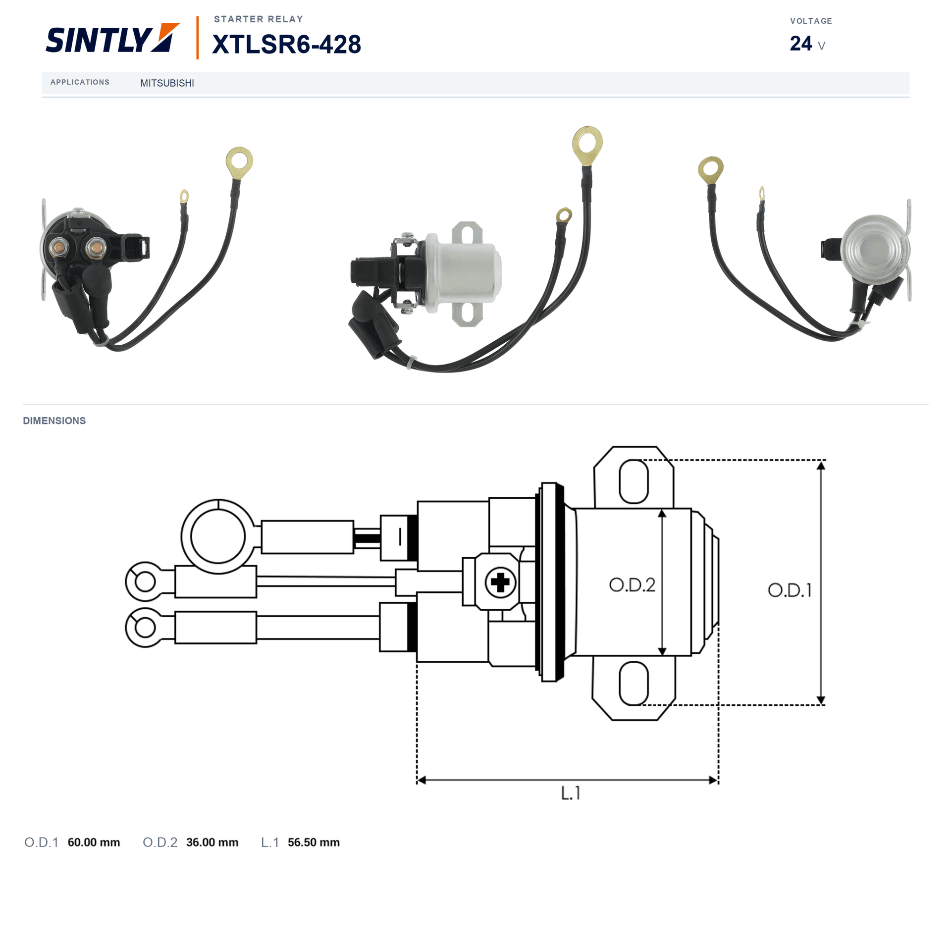 Starter Relay XTLSR6-428