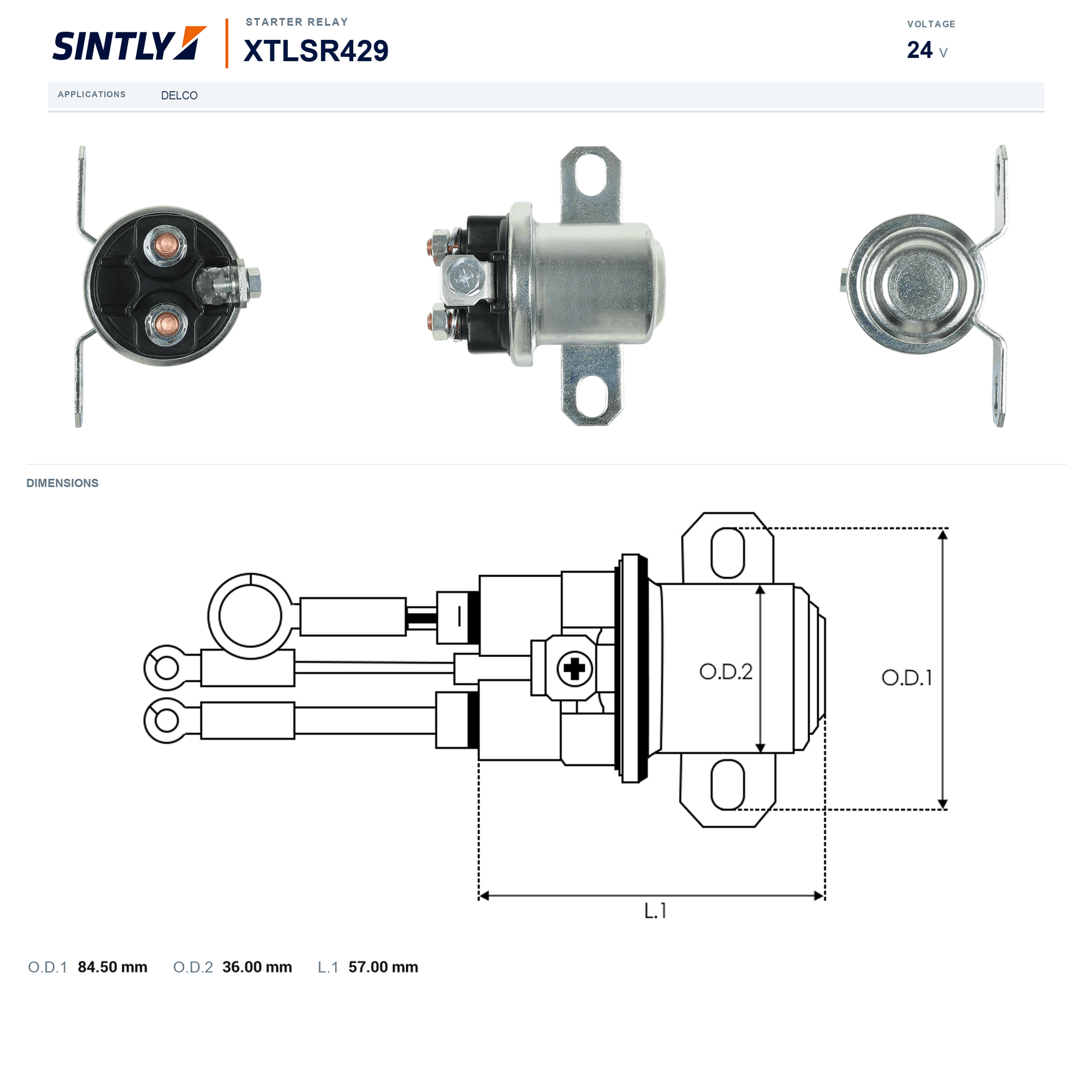 Starter Relay XTLSR429