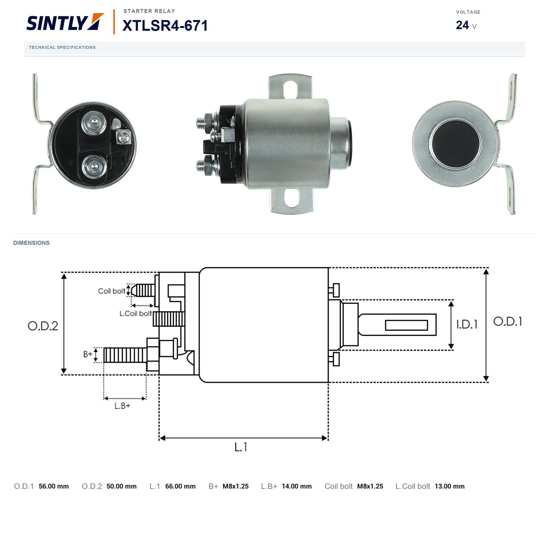 Starter Relay XTLSR4-671