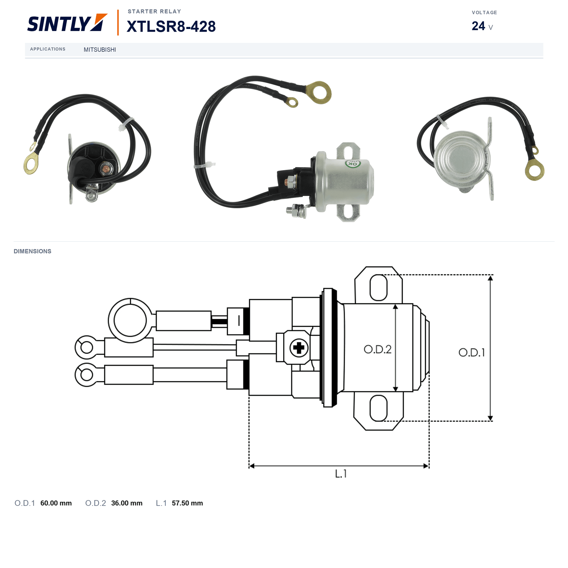 Starter Relay XTLSR8-428