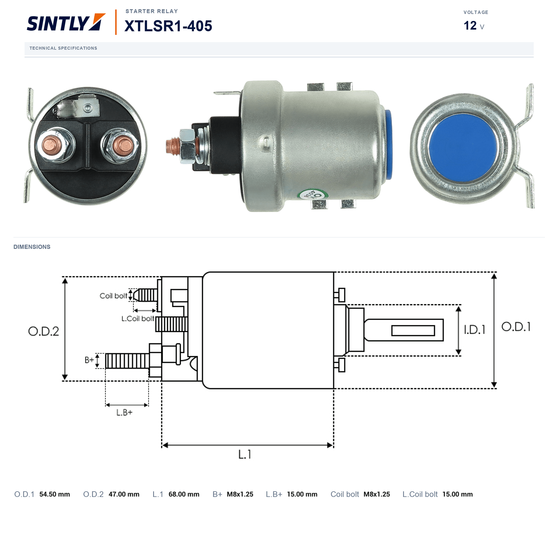 Starter Relay XTLSR1-405