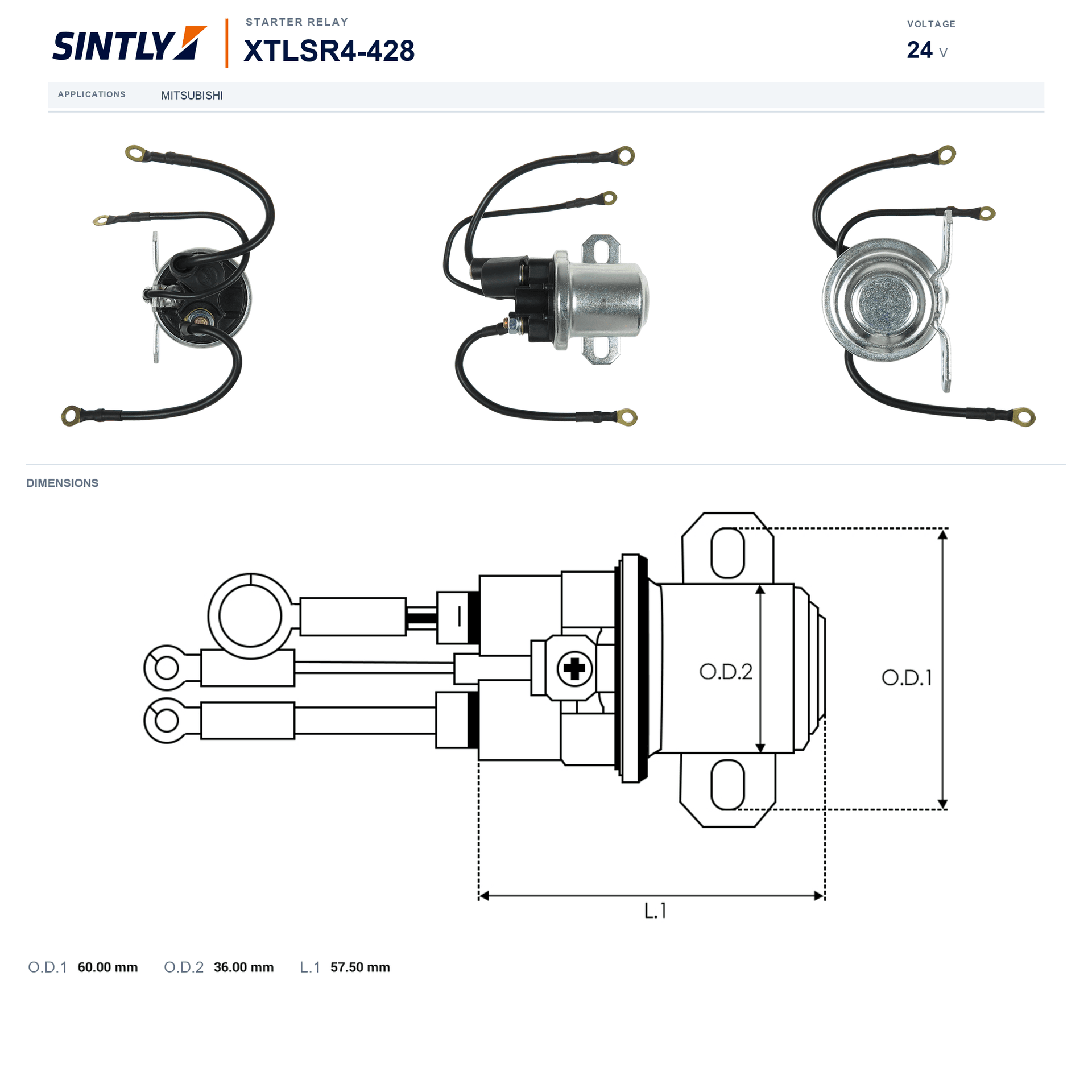 Starter Relay XTLSR4-428