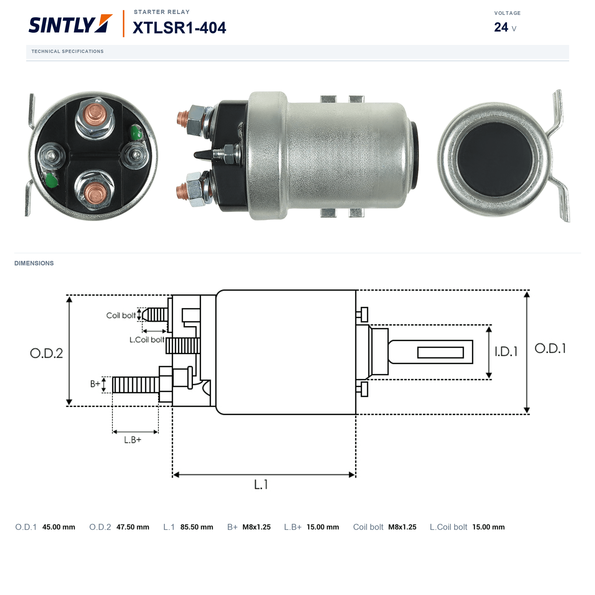 Starter Relay XTLSR1-404