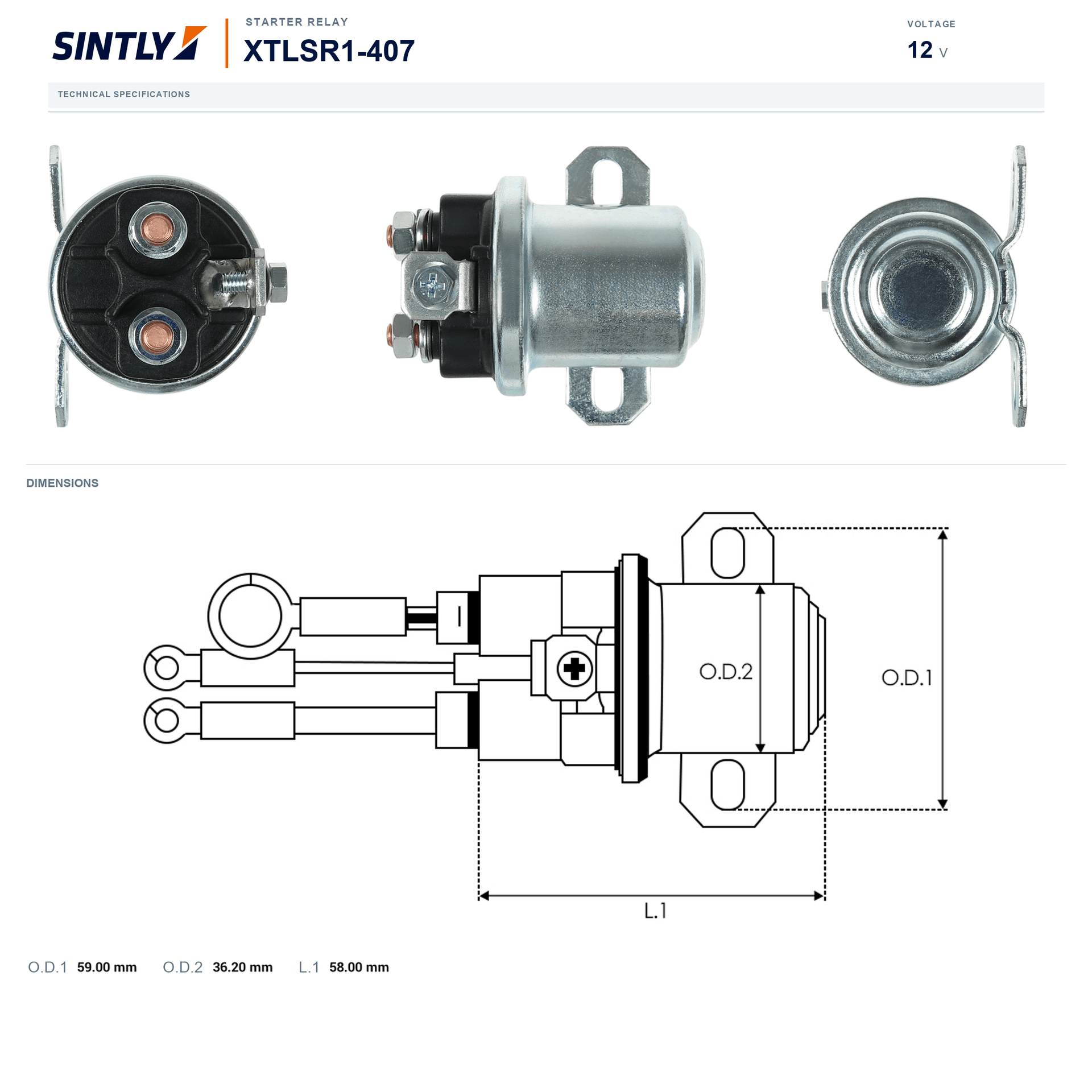 Starter Relay XTLSR1-407