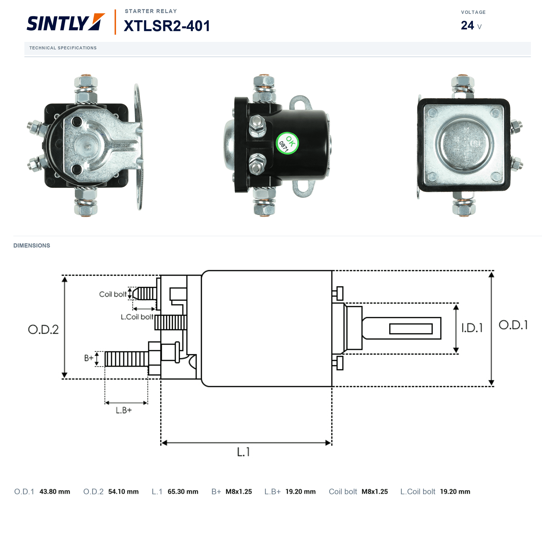 Starter Relay XTLSR2-401
