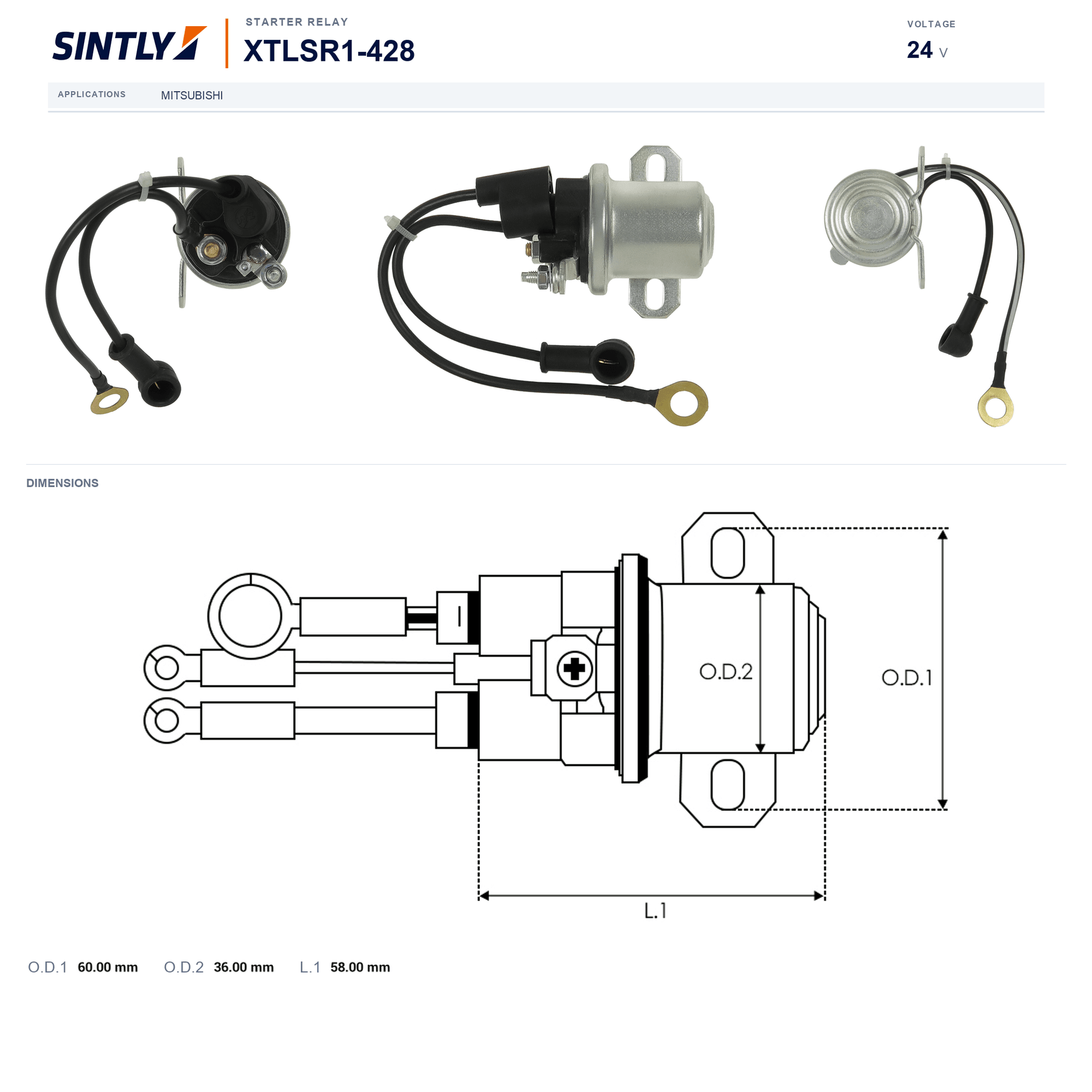 Starter Relay XTLSR1-428