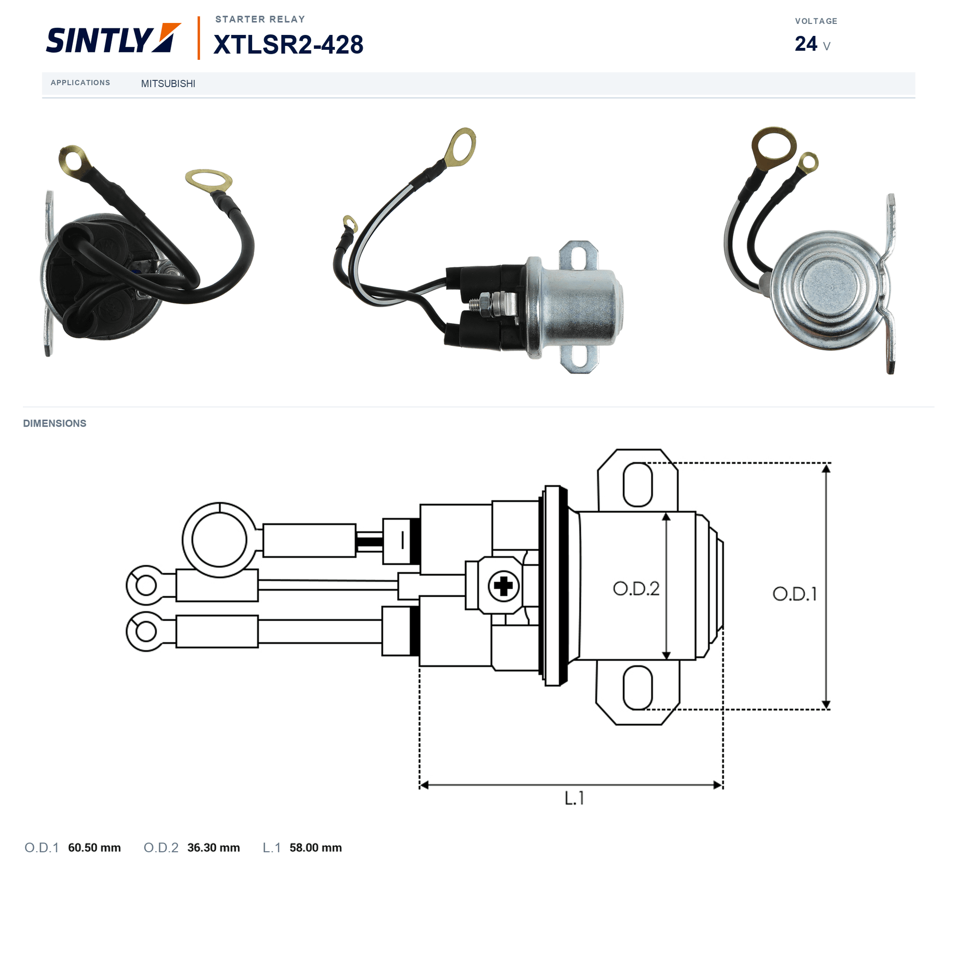 Starter Relay XTLSR2-428