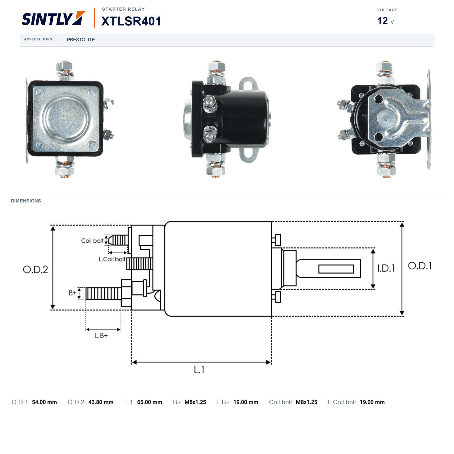 Starter Relay XTLSR401