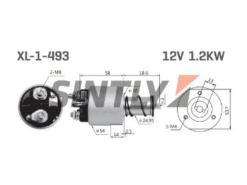 Starter Solenoid Switch AS-PL-SS3018,HC-Cargo-234389,VALEO-CED5047,594392,WOODAUTO-SND12491