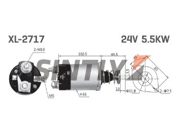 Starter Solenoid Switch BOSCH-1 987 AN0 101,Unipoint-SNLS736,Cargo-136170,HINO-281801240,281801320,281801370,281801400