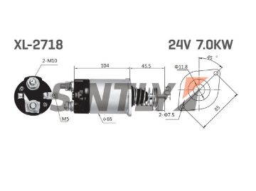 Starter Solenoid Switch Cargo-136171,HINO-28180-1260,NEW-ERA-SS-2718,Unipoint-SNLS734,WAI-66-0190W,66-0190,BOSCH-1 987 AN0 102