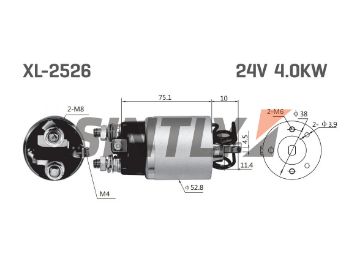 Starter Solenoid Switch NEW-ERA-SS-2526,WAI-66-0297W,WOODAUTO-SND1771A,Unipoint-SNLS715A,AS-PL-SS2059,CARGO-234868,HITACHI-22404701,ISUZU-8970256770