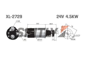 Starter Solenoid Switch NEW-ERA-SS-2729,NISSAN-23308-Z9013,1350-164-01X9