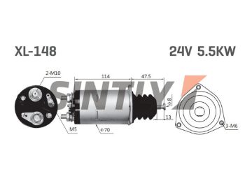 Starter Solenoid Switch NEW ERA-SS148,Nikko-0471002650,Unipoint-SNLS761,UNIPOINT-SNLS761,WAI-66-8400,Cargo-132495,ISUZU-1811510110