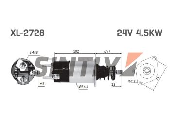 Starter Solenoid Switch Unipoint-SNLS725,Hino-281502120,281502244,281801532,281802120,KRAUF-SSW4662HE,SSW9662WD