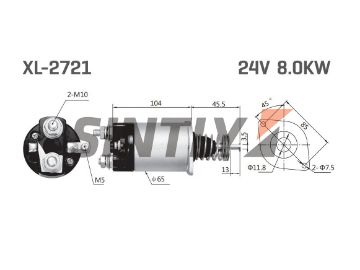 Starter Solenoid Switch Unipoint-SNLS734A,Cargo-136174,NEW-ERA-SS-2721,OEM-281801250,281801341,135010110X9,135010111X9