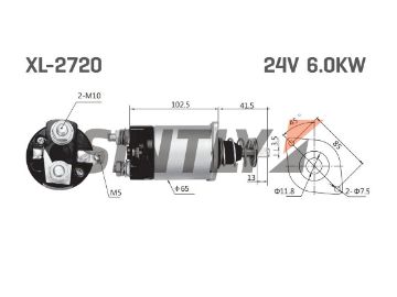 Starter Solenoid Switch Unipoint-SNLS737,Cargo-136173,Sawafuji-135009800X9,Hino-281001740,281001810,281001980