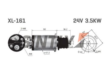 Starter Solenoid Switch WAI-66-8412,NEW ERA-SS161,NIKKO-0471003010,UNIPOINT-SNLS768,CARGO-133482,HC-Cargo-133482,ISUZU-5811510380