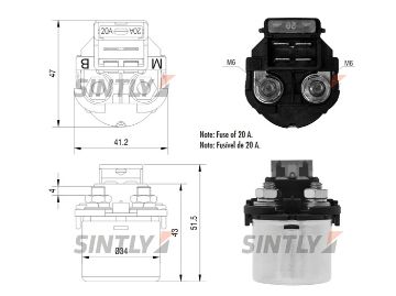 Starter Solenoid Switch WAI-67-787,ERA-227029,WOODAUTO-SND13010,AS-PL-SS9157P,CARGO-235596,HONDA-35850-KAS-930