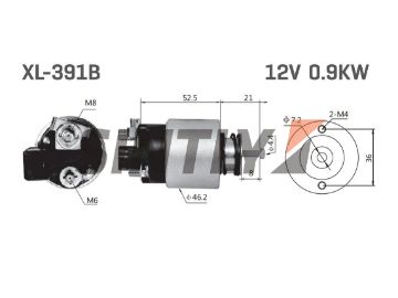 Starter Solenoid Switch XL-391B