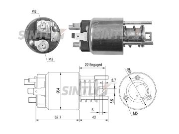 Starter Solenoid Switch ZM-1395,CARGO-231806,ERA-227036,IKA-4.6235.9,MAGNETI MARELLI-85541110,85541111