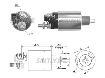 Starter Solenoid Switch ZM-1483,AS-PL-SS9196P,ERA-227054,KRAUF-SSL0483,LUCAS INDIEL-35641110,K01363,PRESTOLITE-35641110