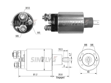 Starter Solenoid Switch ZM-1485,AS-PL-SS9198P,BOSCH-F042011158,F.042.011.158,ERA-227055,LUCAS INDIEL-35640910,K01248,K01516