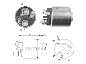 Starter Solenoid Switch ZM-1491,WAI-66-9443,WOODAUTO-SND12499,CARGO-231718,ERA-227056,PARIS RHONE-594208