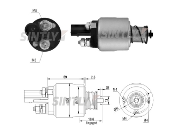 Starter Solenoid Switch ZM-1498,ERA-227062,CARGO-236366,WOODAUTO-SND13023,AS-PL-UD15263SS,POWERMAX-1014804,VALEO-594743