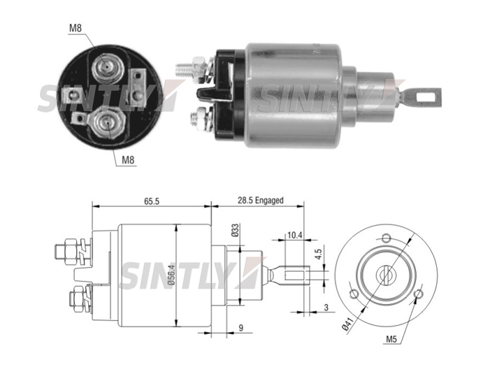 Starter Solenoid Switch ZM-1573,WAI 66-9146,WOODAUTO-SND1168,UNIPOINT-SNLS-208,VOLVO-13635461,AS-PL-UD15830SS,BMW-1241.1.273.228