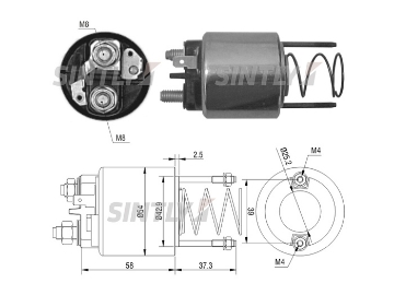 Starter Solenoid Switch ZM-1592,CARGO-132024,ERA-227077,UNIPOINT-SNLS-554,VALEO-101002,181404,CED550,WOODAUTO-SND12908