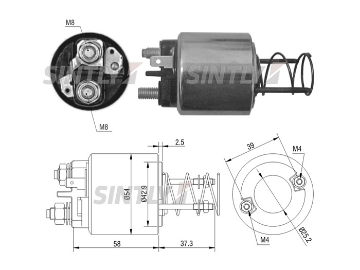 Starter Solenoid Switch ZM-1594,WAI-66-9416,UNIPOINT-SNLS-538,WOODAUTO-SND1292,CARGO-133532,CASCO-CSO15139AS