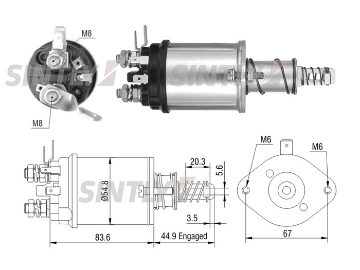 Starter Solenoid Switch ZM-1615,LUCAS-76816,76896,76939,TOB167,25626A,25626D,25647A,25647L,76939,TOB167