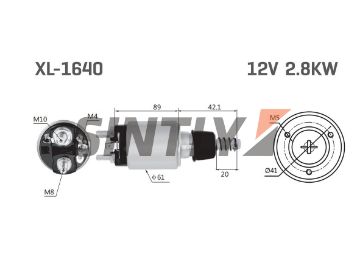 Starter Solenoid Switch ZM-1640,AS-PL-SS0158,BOSCH-2339402115,2.339.402.115,FORD-81866057,WAI-66-9195,WOODAUTO-SND12567