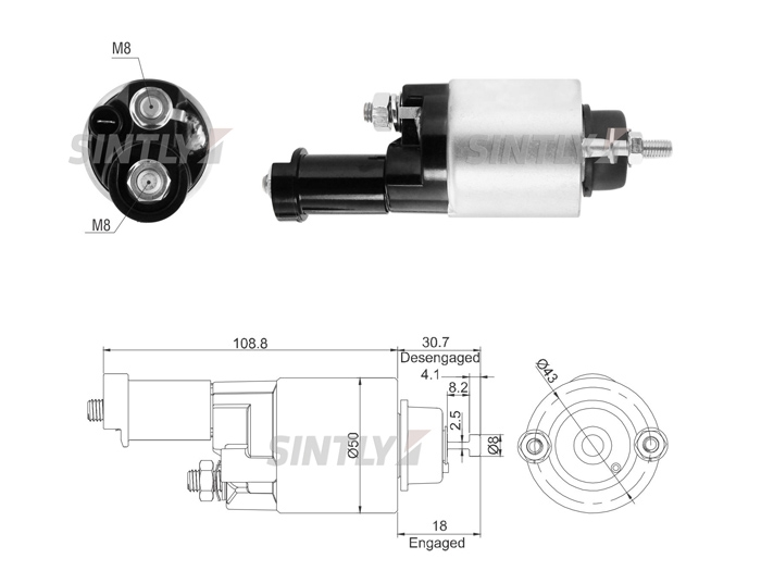 Starter Solenoid Switch ZM-1708,AS-PL-SS9152P,DENSO-053400-7780