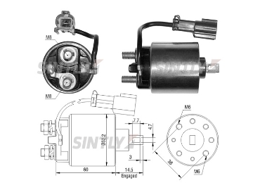 Starter Solenoid Switch ZM-1717,,ERA-227105,WAI-66-8138,66-8138-1,WOODAUTO-SND12202,AS-PL-UD14434SS,UD16145SS