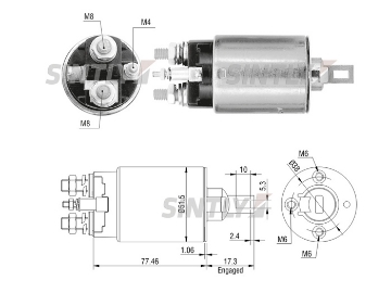 Starter Solenoid Switch ZM-1797,AS-PL-SS5178P,ERA-227118,MAGNETI MARELLI-940113050410,AME0410,MITSUBISHI-SB591,M3T10881,SB591