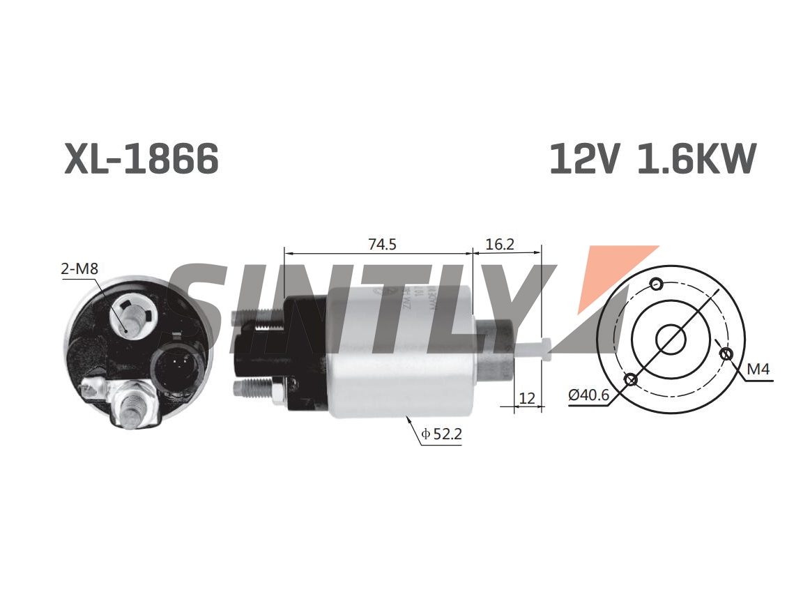 Starter Solenoid Switch ZM-1866,DELCO REMY-105033939,10516636,10518568