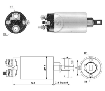 Starter Solenoid Switch ZM-1895,ERA-227133,MAZDA-4872-24-736,4872-24-736,MITSUBISHI-M372X01171