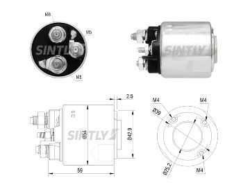 Starter Solenoid Switch ZM-2498,AS-PL-SS3110P,CARGO-237686,ERA-227176,KRAUF-SSV7686,SANDO-SSO15145.0,VALEO-501793,D7E39CM