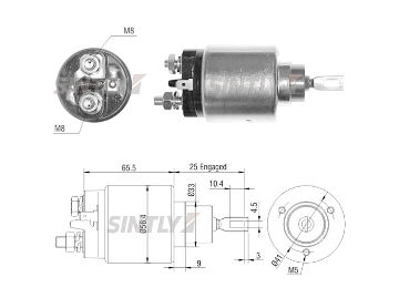 Starter Solenoid Switch ZM-2777,CARGO-136779,ERA-227198,WOODAUTO-SND12594,AS-PL-UD16248SS,BOSCH-0.331.303.095,F.000.SH0.119,0.001.112.032,2339303252,9330141039